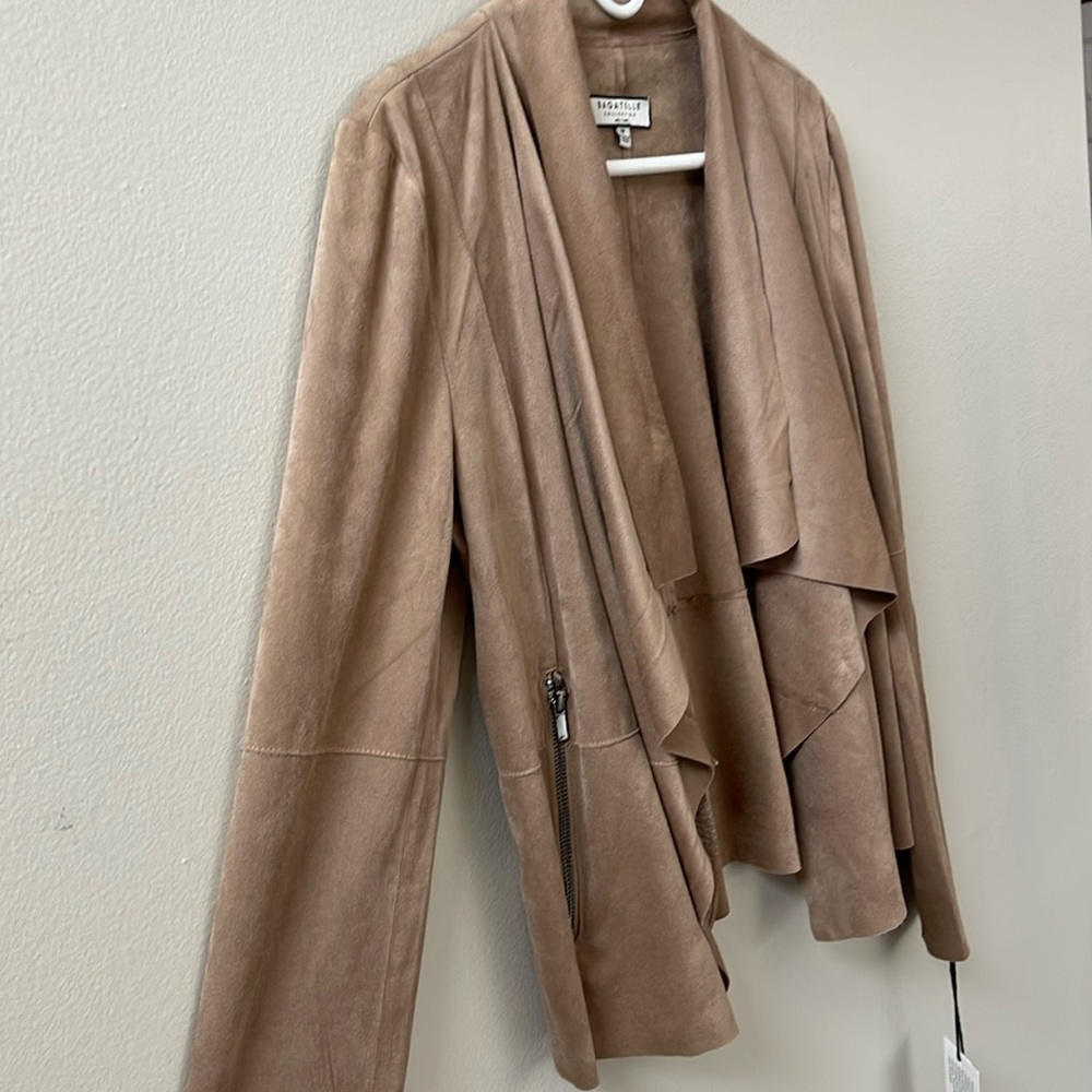Bagatelle, Women’s Faux-Suede Drape-Front Jacket Sz M - Picture 8 of 14